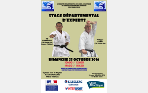 Stage experts départementaux - 23 octobre 2016