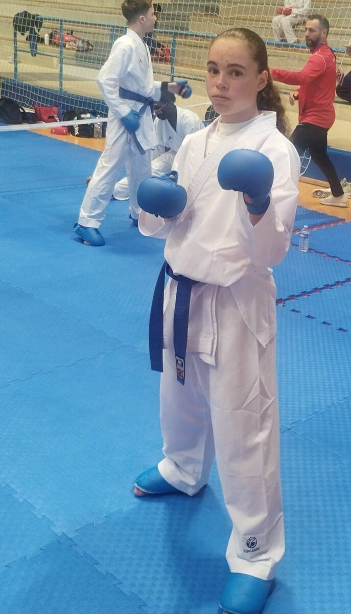 Lamya participait au championnat de France Kumité (Cadette)