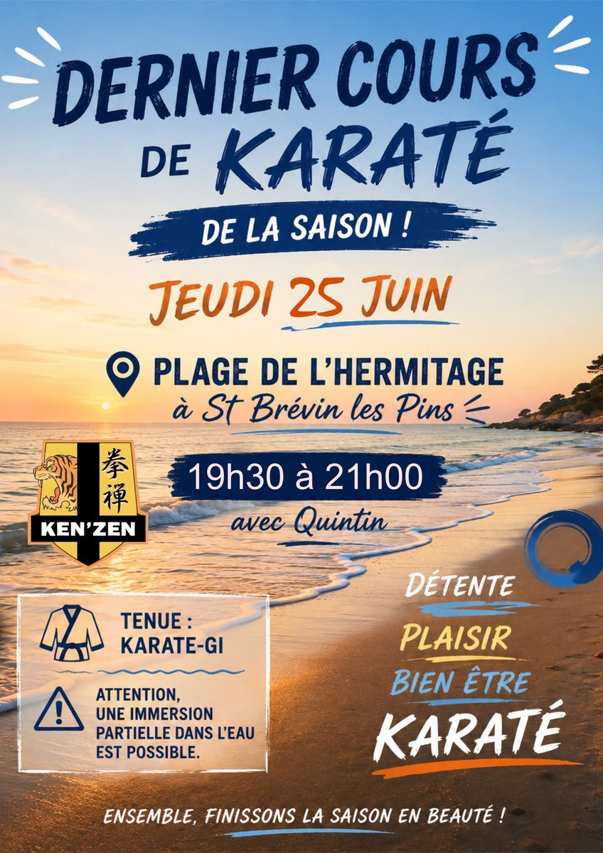 Karaté sur la plage - 25 juin 2026