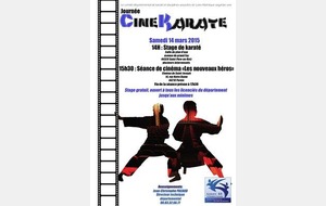 Stage karaté / cinéma / goûter - 14 mars