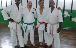Marc au club de karaté de Cayenne