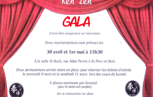 Réservation entrées pour le gala : deux dates