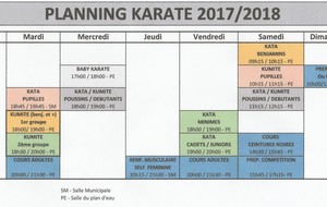 Inscriptions et planning des cours