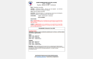 Horaires compétition honneur PPB