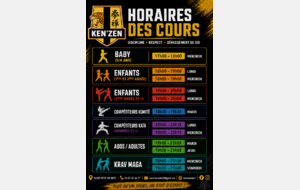 Les horaires de la saison 2026/2027