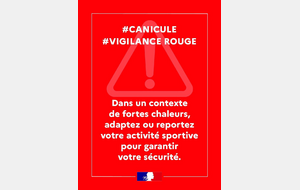 Alerte canicule rouge - cours annulés les 22, 23 et 24 juin 2026