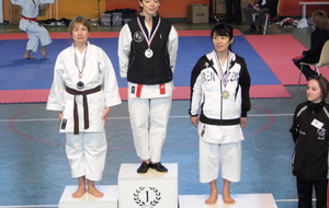 Championnat départemental kata (Vétérantes 1), 1ère - Tatiana, 3ème - Sachiko