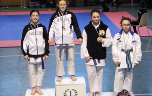 Championnat départemental kata (Benjamines), 1ère - Lucie, 2ème - Pauline