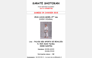 Stage kata Jean-Louis MOREL, CN 8ème dan