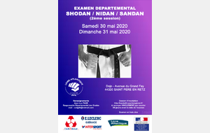 Examen départemental de la Ceinture Noire (1er dan au 3ème dan)