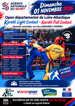 Open départemental karaté light contact