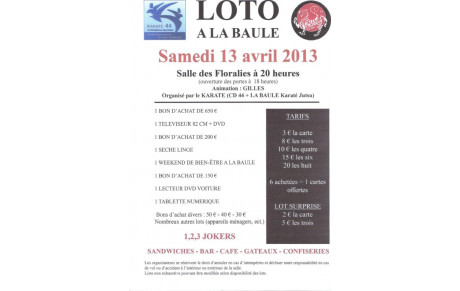 Loto karaté à LA BAULE ESCOUBLAC