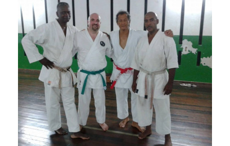 Marc au club de karaté de Cayenne