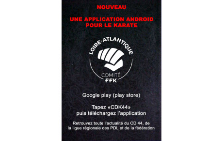 Une application karaté pour téléphone portable android
