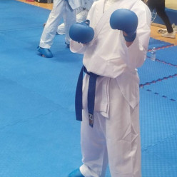 Lamya participait au championnat de France Kumité (Cadette)